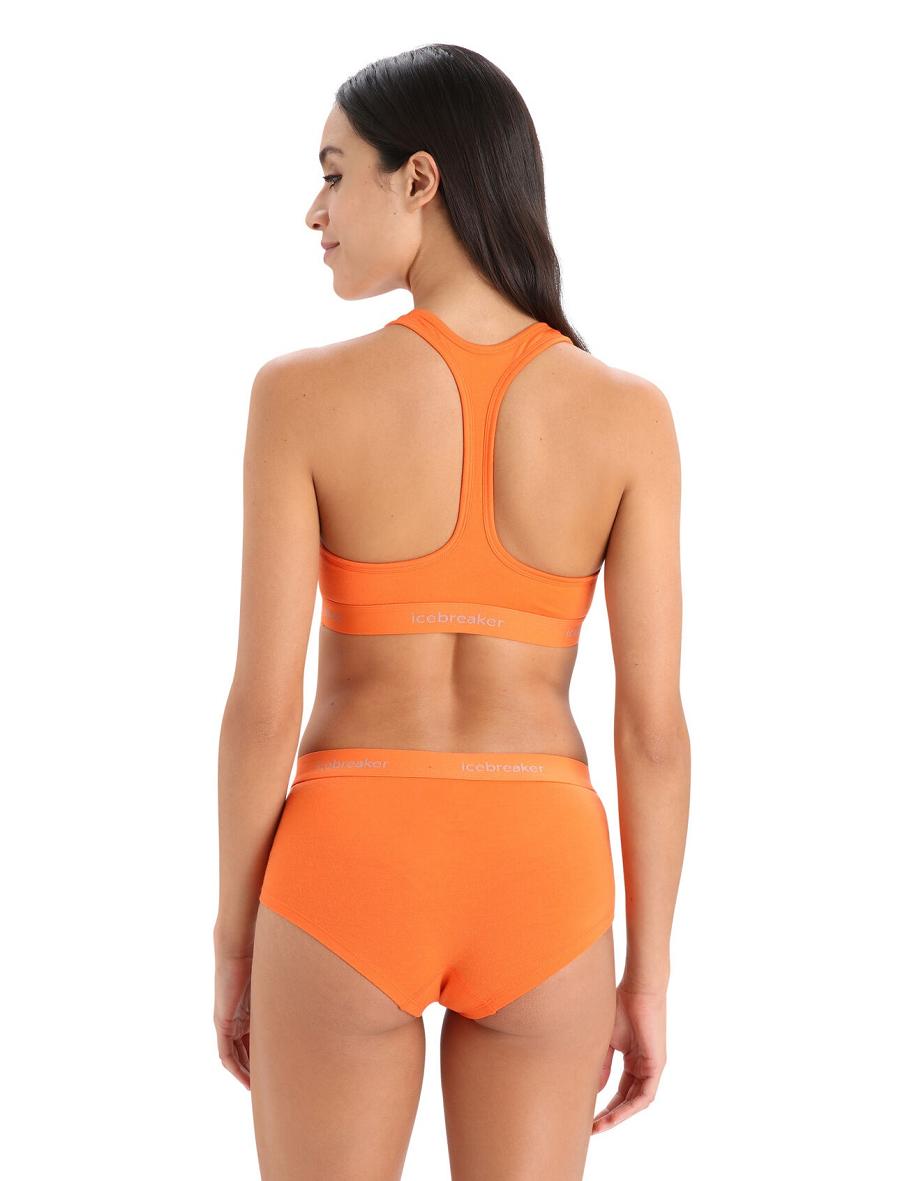 Soutien Gorge Icebreaker Merino Sprite Racerback Femme Orange | FR 1812GSOL